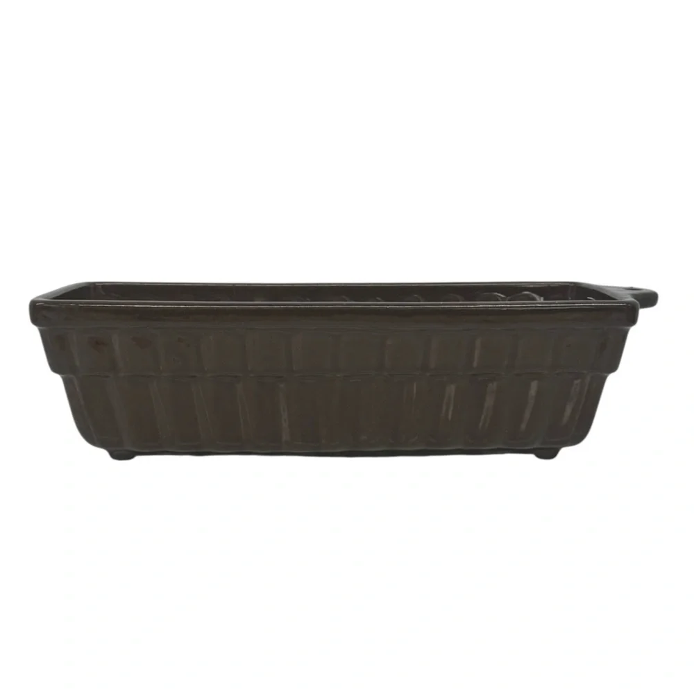 West Germany Brown Glazed Loaf Bread Baking Pan Mold #958-34 New 12.5